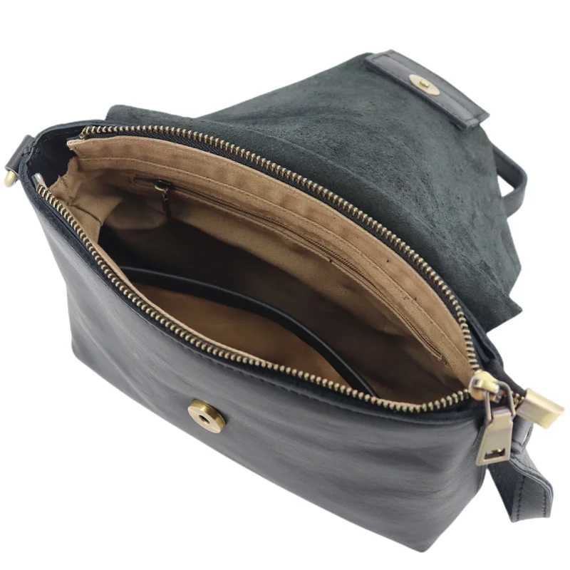 Natural Cowhide Flap Crossbody Messenger Bags For Women Girl Purse Genuine Leather Handbags Female Small Shoulder Bag Sac A Main