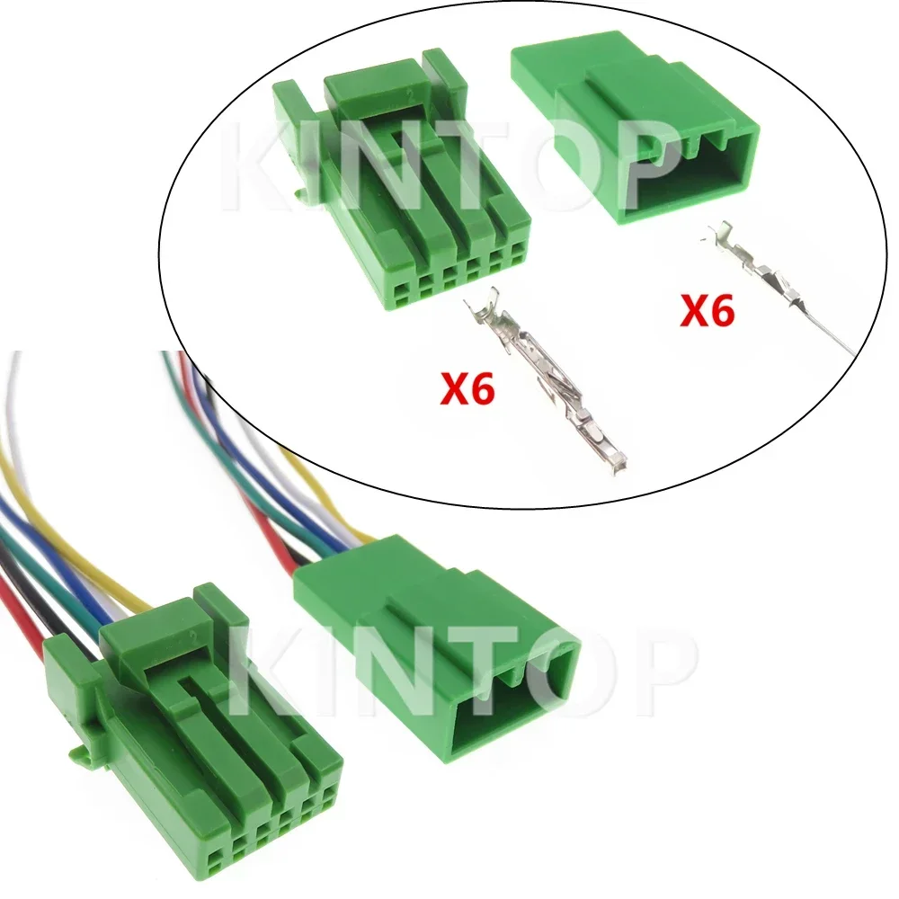 

1 комплект, 6 контактов переменного тока в сборе, вилка дневных ходовых огней IL-AG5-6S-S3CI IL-AG5-6PS3CI, автоматическая клеммная розетка для Honda Ford Mazda