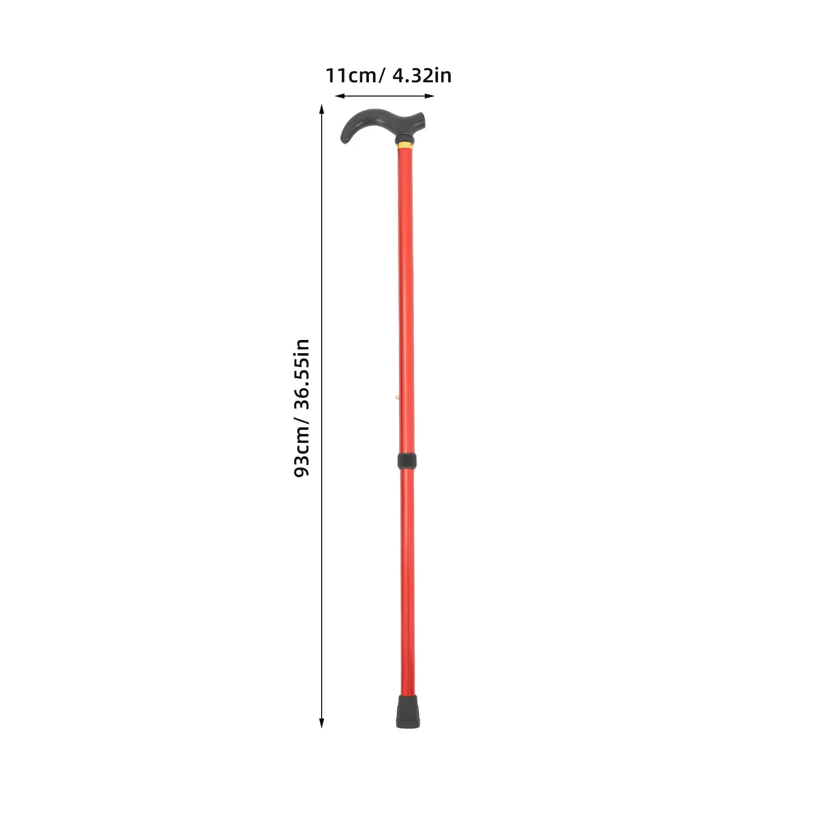 Aluminum Alloy 2 Section Adjustable Height Walking Cane Anti-Skid Retractable Walking Stick for Elderly Men Women Hiking