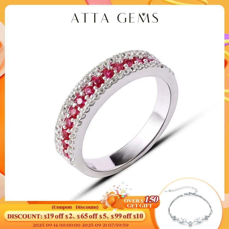 

Ruby Sterling Silver Rings for Women Small Round Created Ruby Women Fine Jewelry Exquisite Style Birthday Gift for Fashion Girl