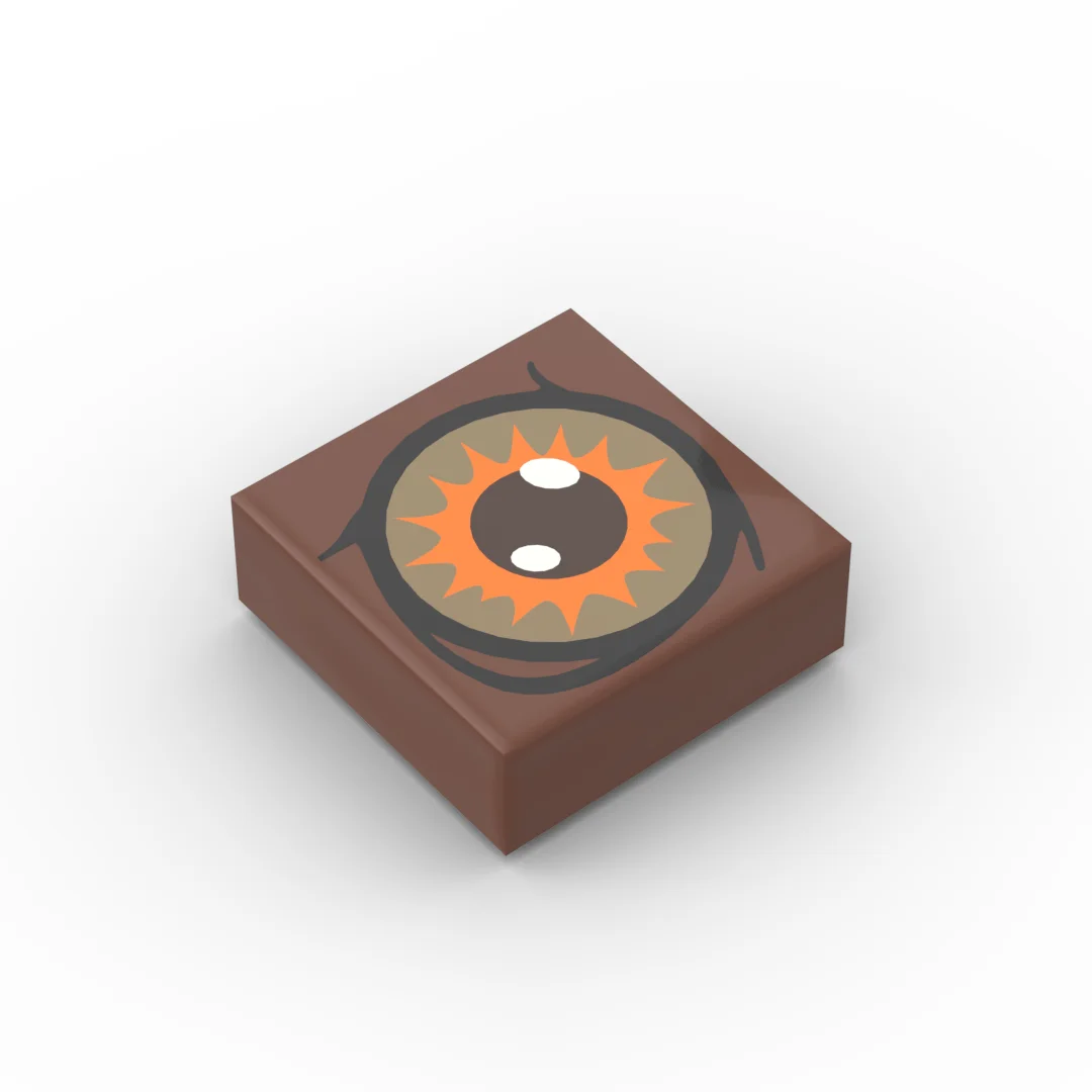 Small particle building block MOC 3070bpr0146 bpm0 15269 pb077 printed devil eye accessories
