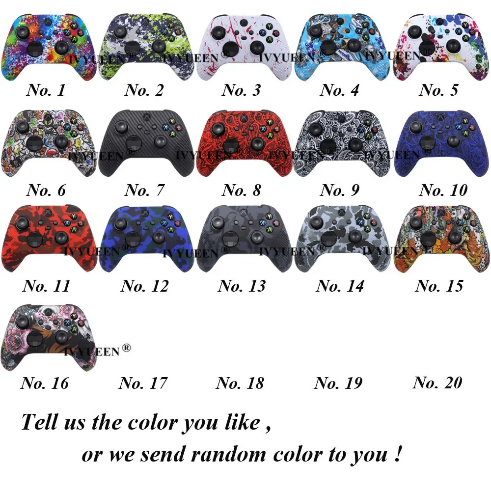 for XBox Series X S Core Controller Anti Slip Protective Skin Water Transfer Printing Silicone Case Gamepad Cover Grips Control