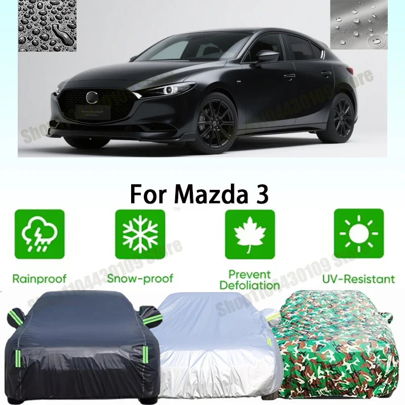 

Outdoor Protection Covers Snow Sunshade Waterproof Dustproof Exterior UV Car Accessories For Mazda 3 Sedan Hatchback