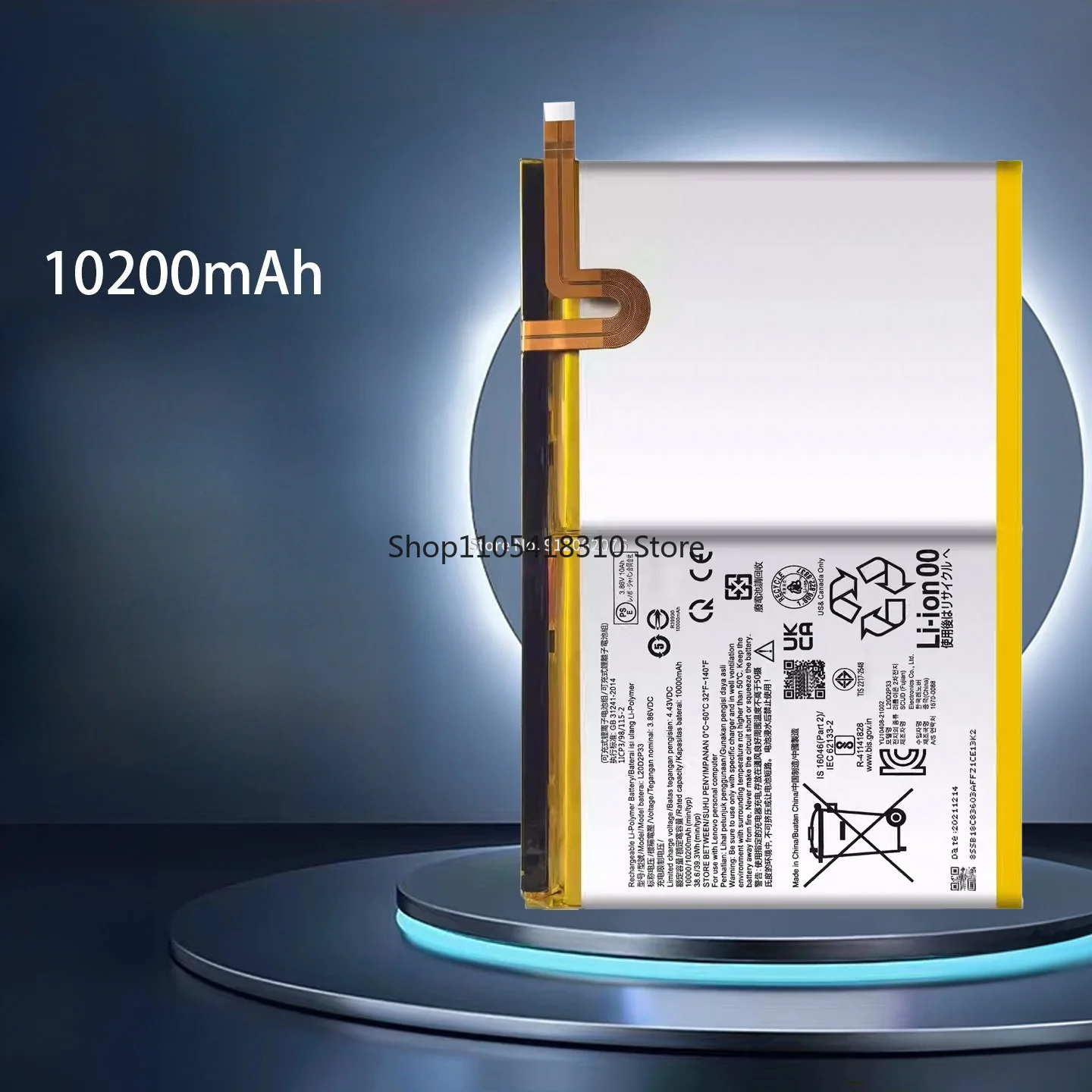 SWZY High-Quality 10200mAh Battery L20d2p33 for Lenovo Yoga Pad Pro YT-K606FW YT-K606F Batteries