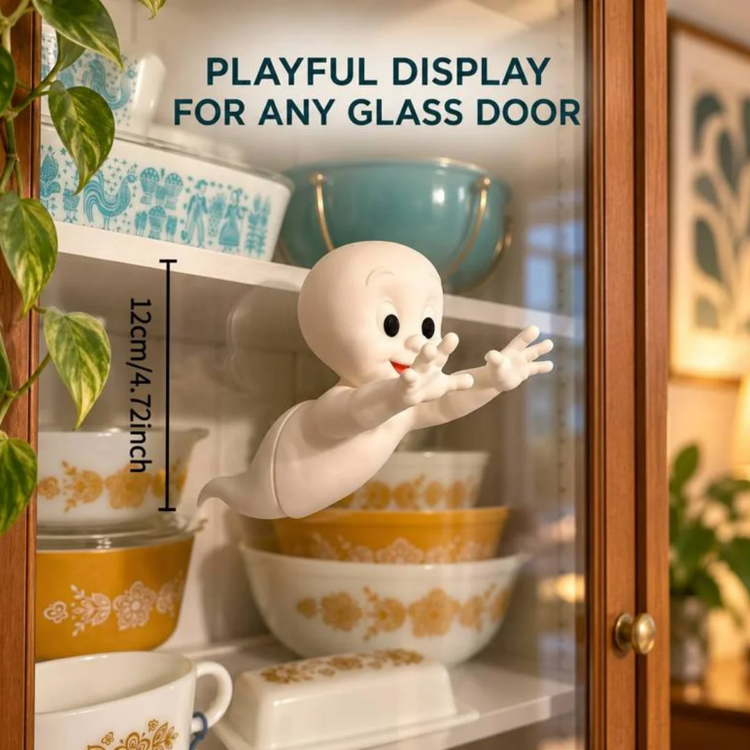 3D Ghost Passing Through Window Decor, Halloween Ghost Figurine, Window Ornament, Party Home Decoration, Halloween Holiday Gift