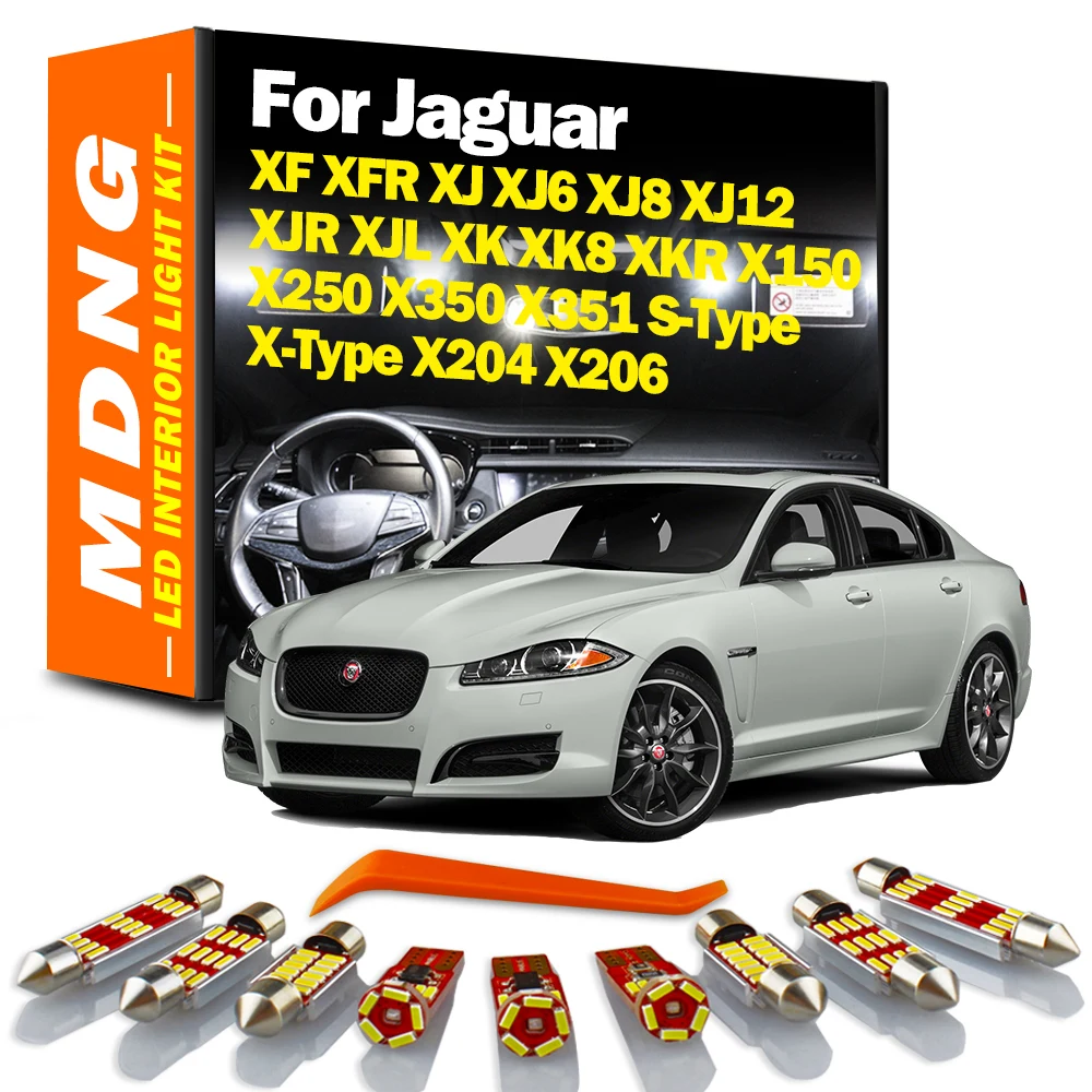 LED Bulbs  Interior Light Kit For Jaguar XF XFR XJ XJ6 XJ8 XJ12 X-Type X204 X206 XJR XJL XK XK8 XKR X150 X250 X350 X351 S-Type