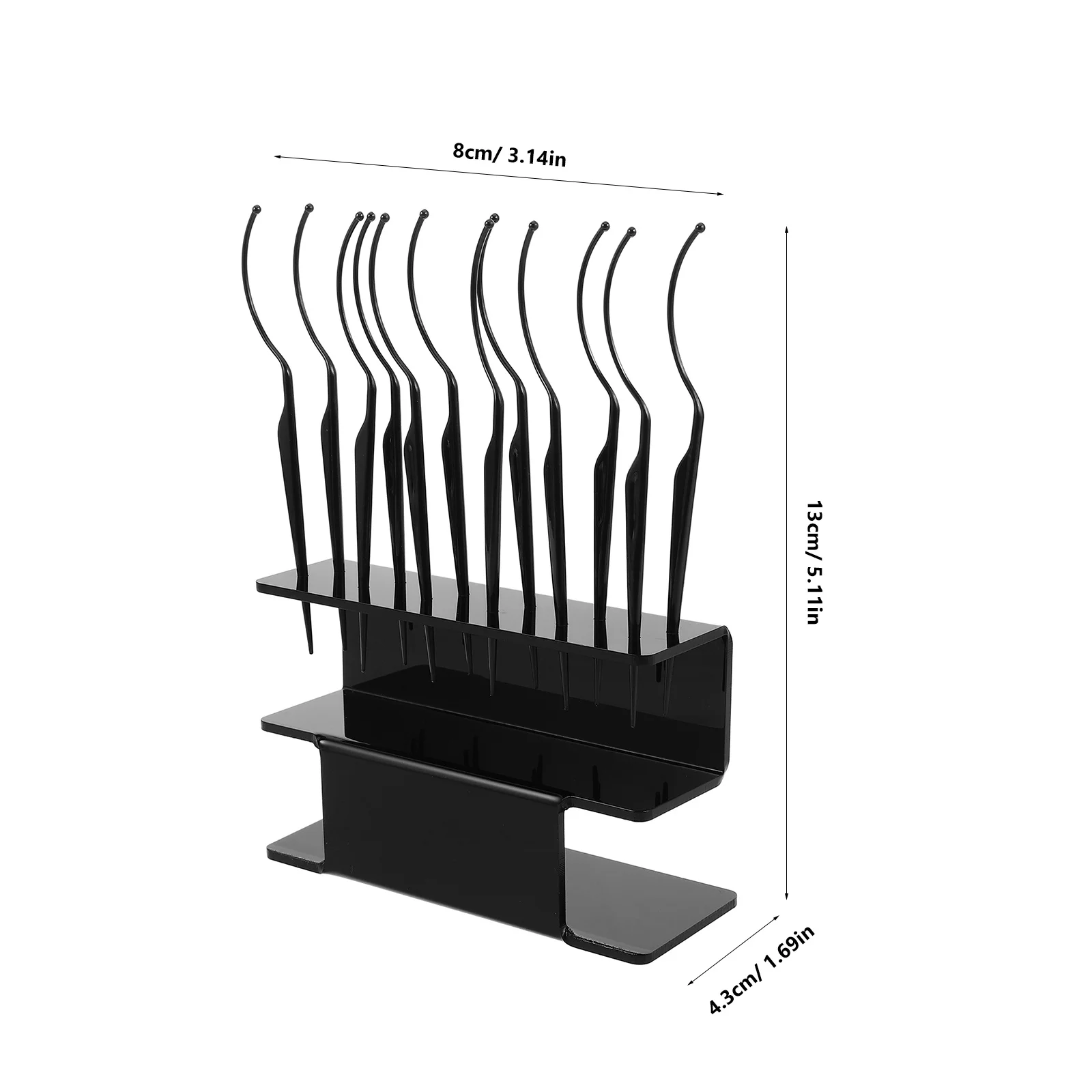 Présentoir d'extension noir, 1 ensemble, support de faux cils, outil de greffage de cils, organisateur de rangement pour Salon de maquillage, Station de cils