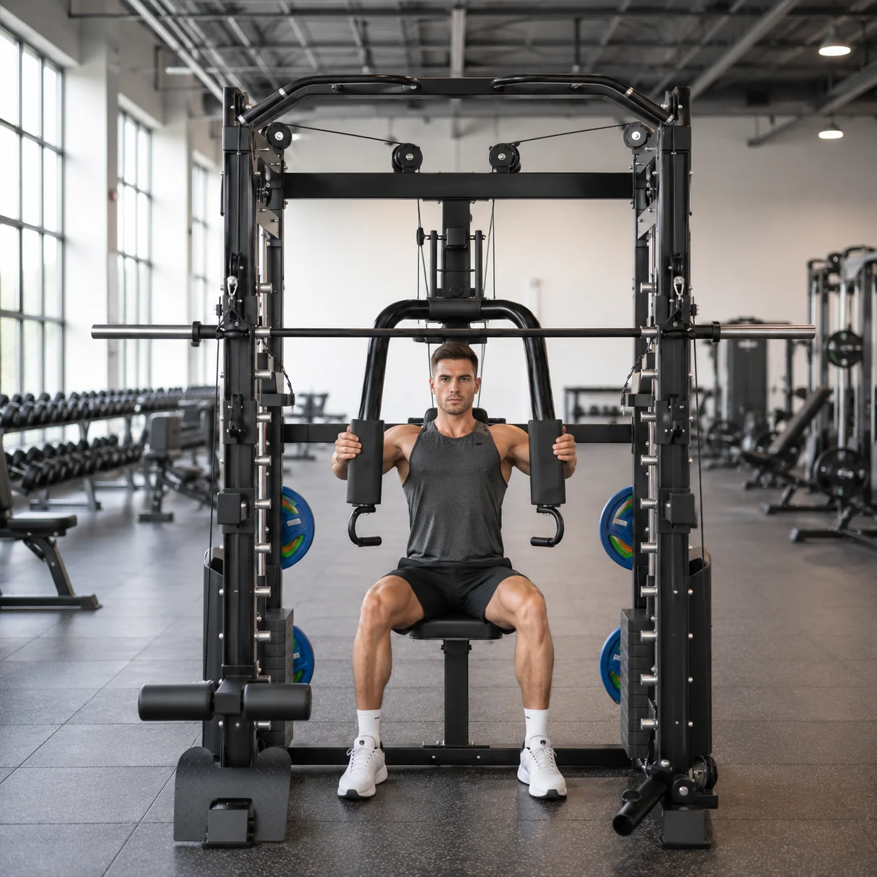 

Low Price Factory Home Gym Fitness Smith Machine Strength Integrated Training Equipment Set Combination Multi-Functional New
