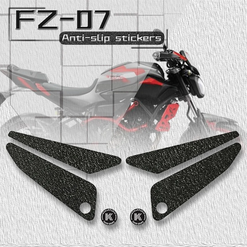 For YAMAHA MT-07 mt-07 FZ-07 15-18 3D Gel Motorcycle Anti Slip Fuel Tank Pad Decal Gas Knee Grip Traction Side Protector Sticker