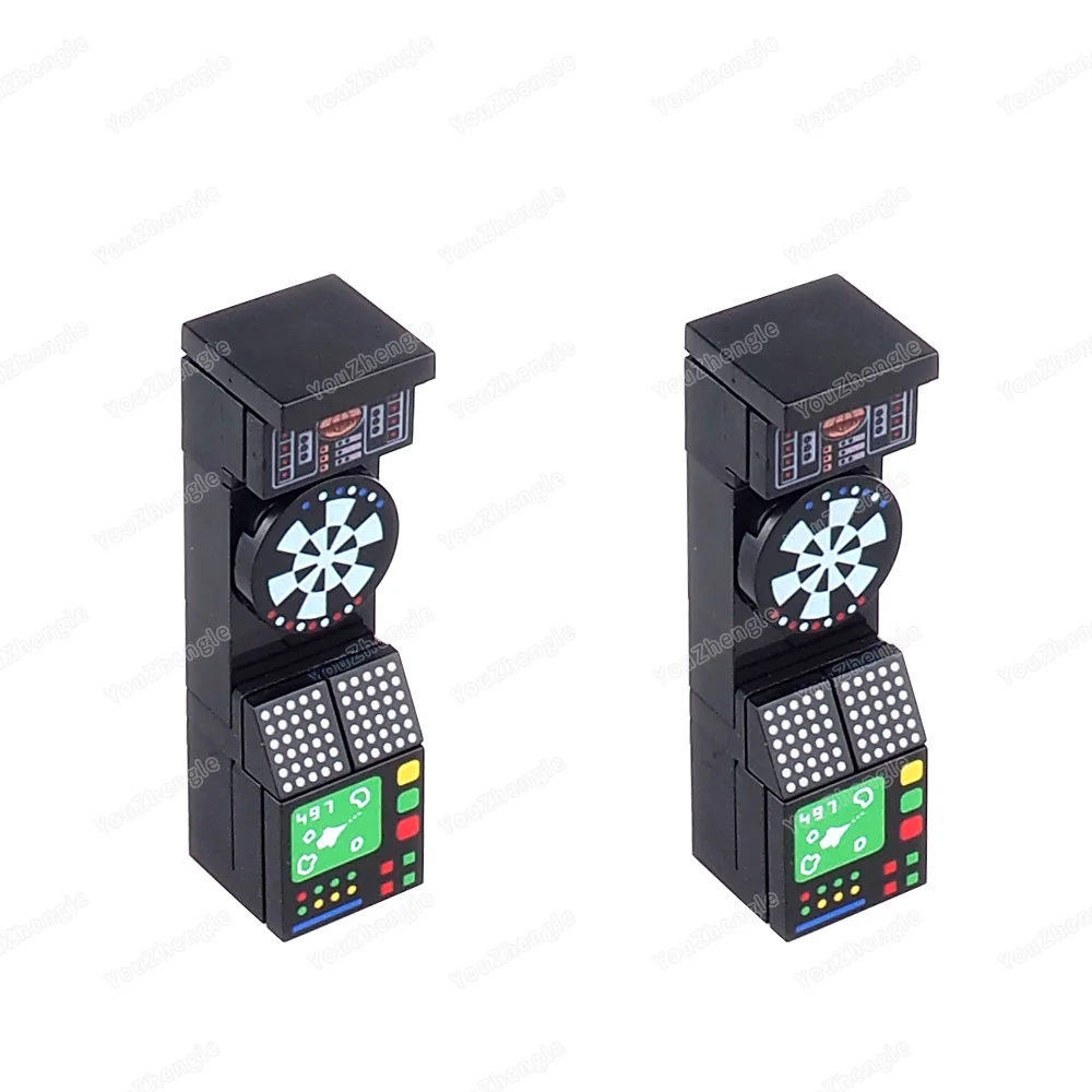 Elektroniczne rzutki do darta, klocki konstrukcyjne, zestaw do składania MOC, figurki, wyposażenie, scena walki, model rozrywkowy, prezent, zabawka dla chłopca