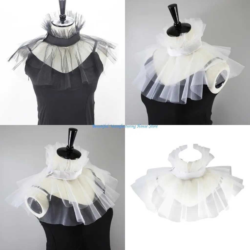 e56a-women-vintage-victorian-mesh-ruffled-fake-stand-collar-layered-tulle-button-closure-neck-ruff-clown-choker-shawl-wrap-props