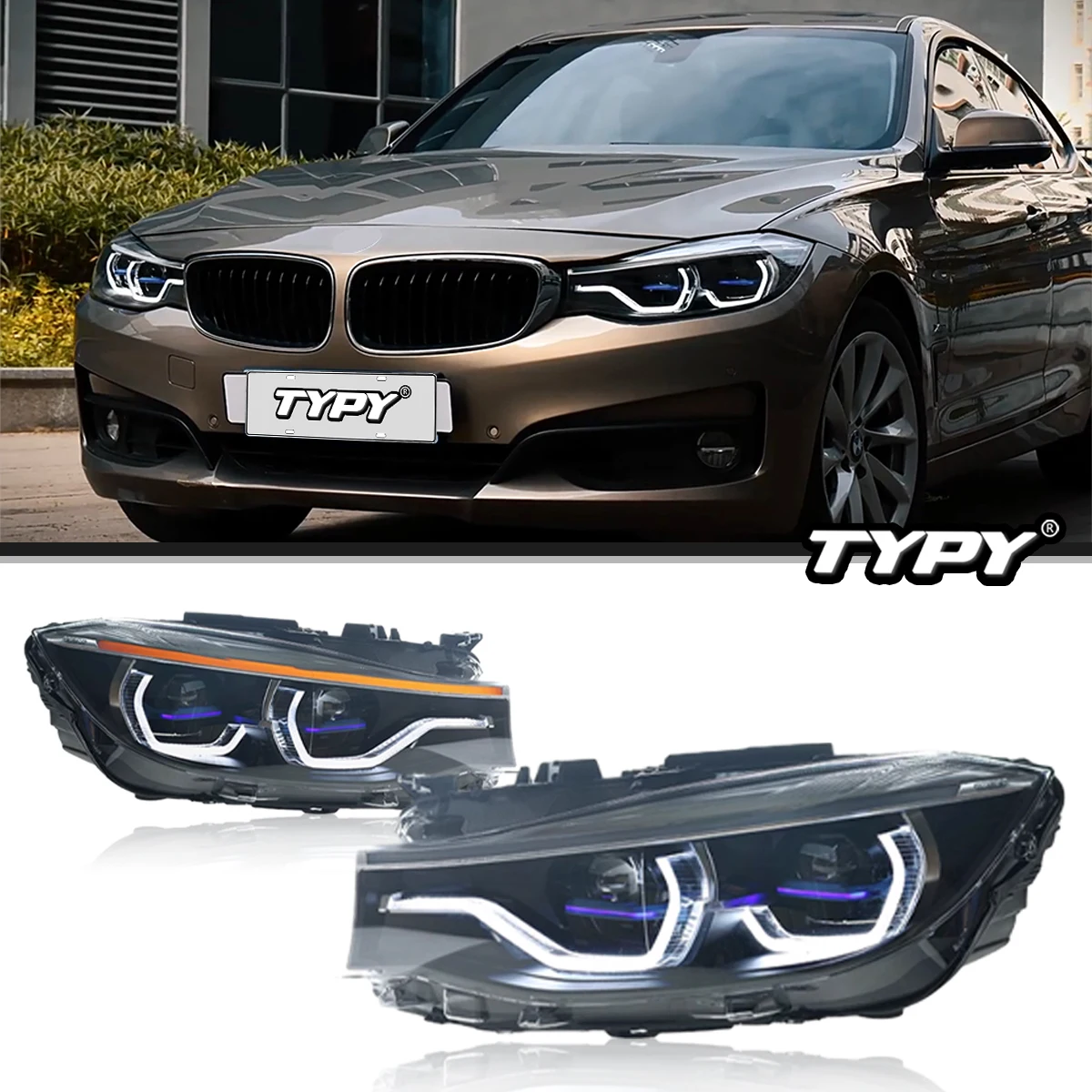 

TYPY Car Lights For BMW 3 Series GT F34 Headlight 2013-2019 DRL LED Projector Headlamps Turn Signal Car Accessories