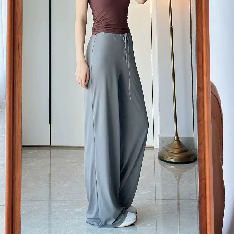 Ctenkevet Women's High Waist Wide-Leg Yoga Joggers, Casual Baggy Straight Sweatpants, Tracksuit Bottoms for Autumn Outdoor Wear view 4