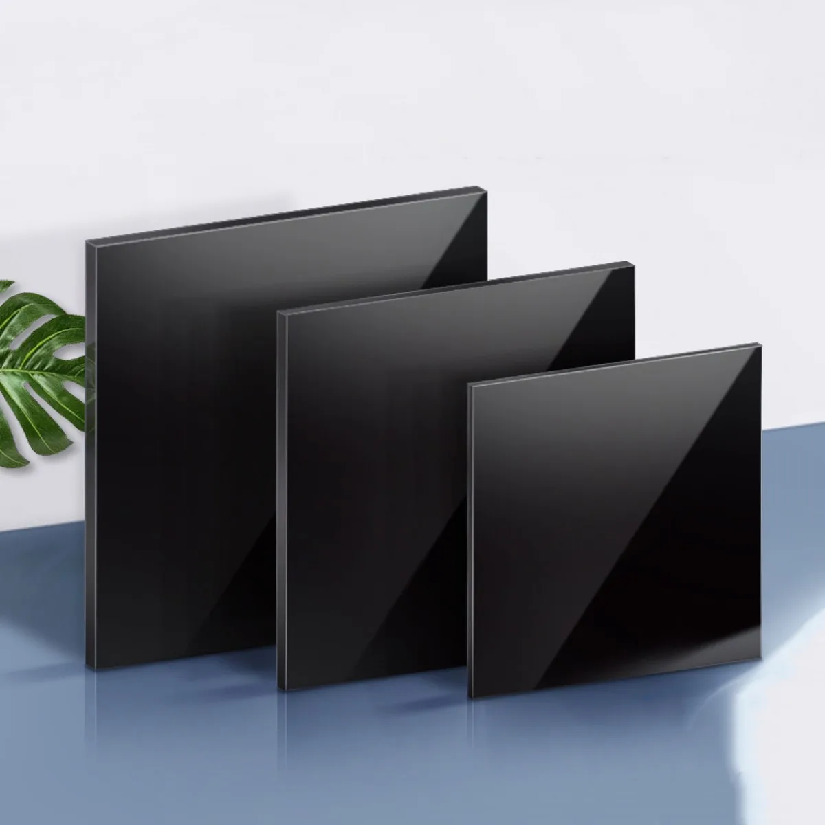 Black Plastic Sheet Smooth-Surfaced PVC Rectangle Plate Block High-quality Flat Panel DIY Materials 100mm-300mm