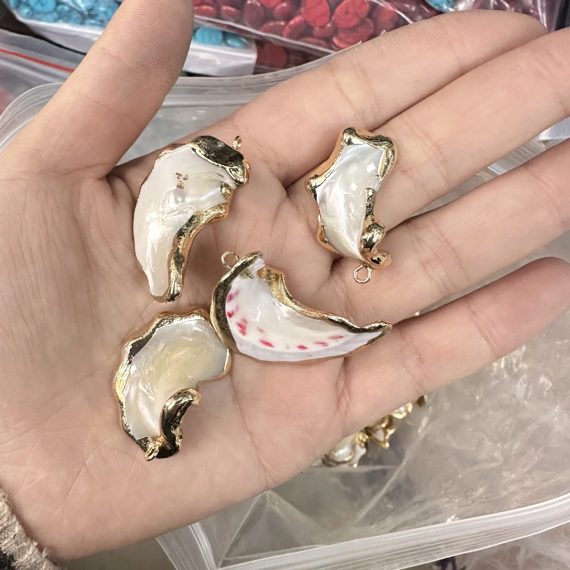 kitykiss Natural Shell & Conch Pendants | Semi - finished DIY Earring & Necklace Jewelry Accessories