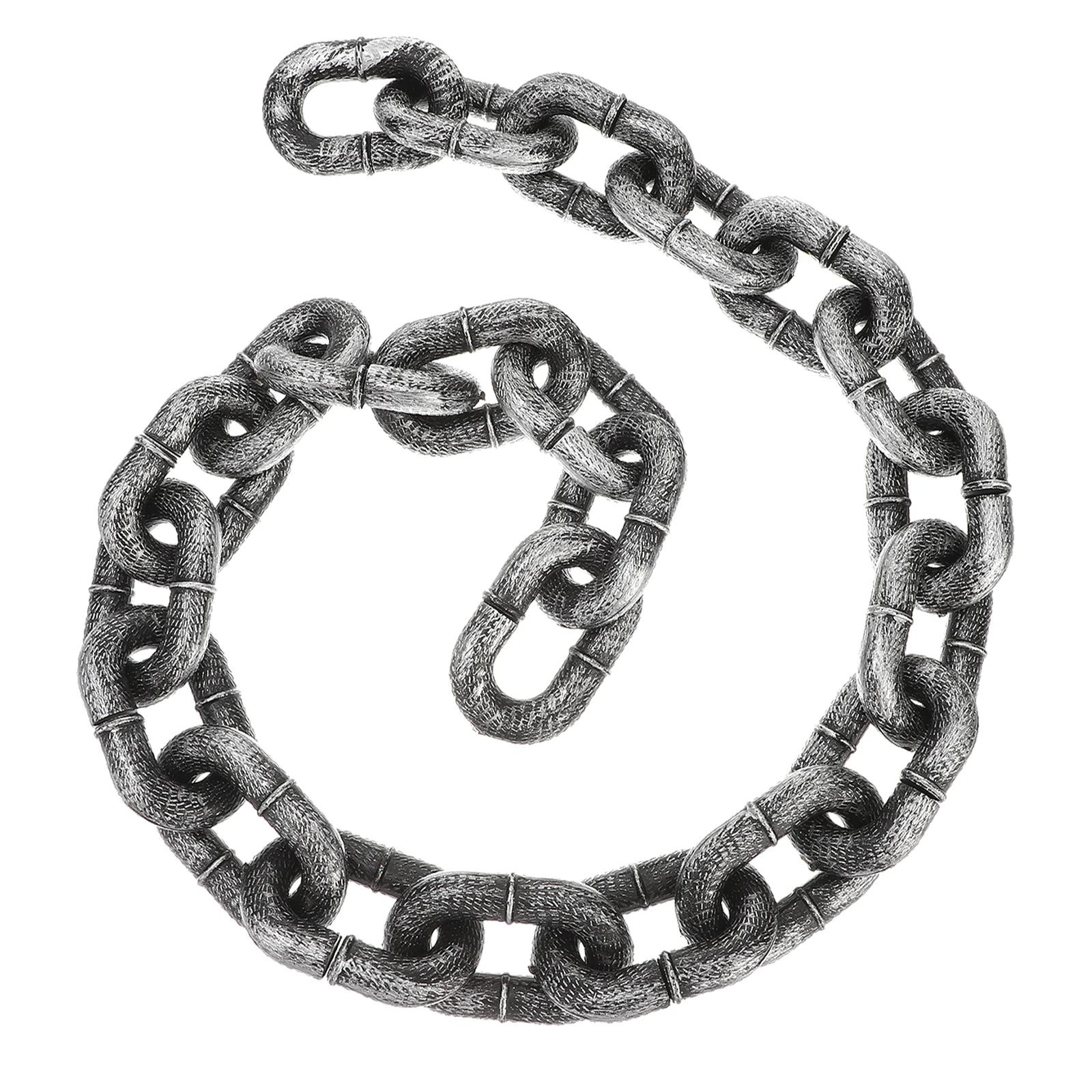 Halloween Simulated Iron Chains Plastic Fake Silver for Costume Man