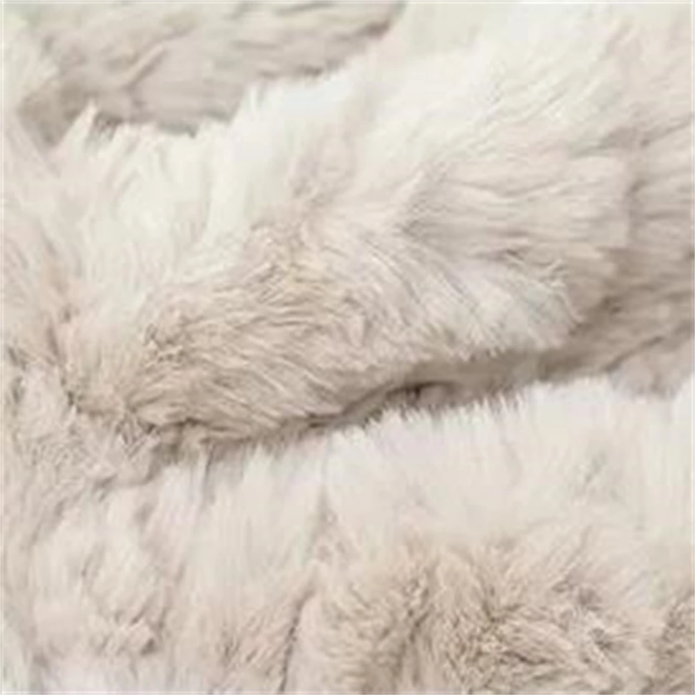 Gentle Horn Button Winter Coat for Women Rex Rabbit Fur Coats Thick Warm Lamb Wool Jackets Female Quilted Outerwear New 2024