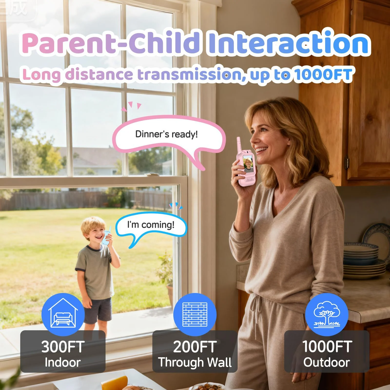 Walkie Talkies de vídeo para niños, juguete interfono recargable con cámara HD y cambiador de voz, regalos, juguetes para niños y niñas, 2 uds.