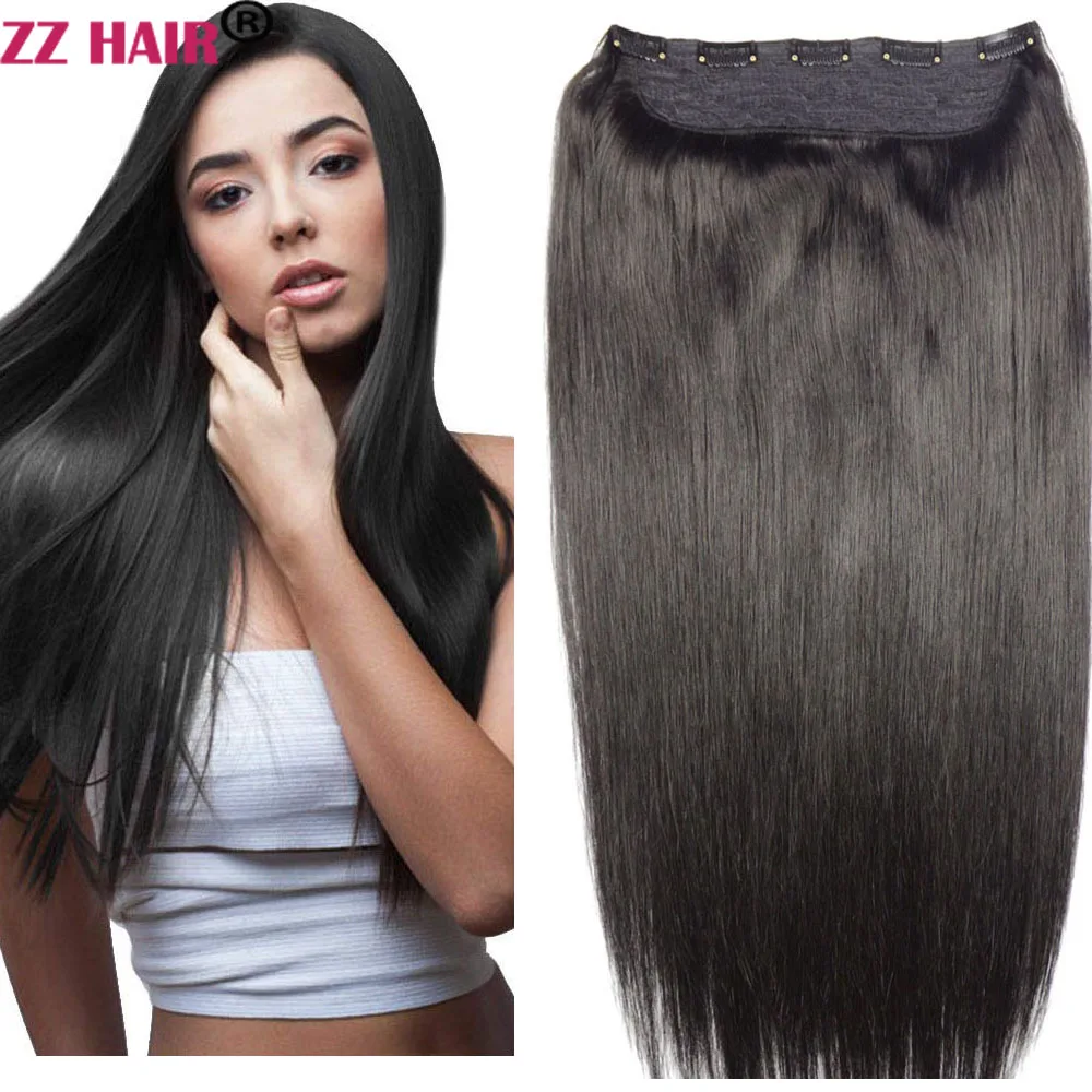 ZZHAIR Clip-in 100% Brazilian Human Remy Hair Extensions 16