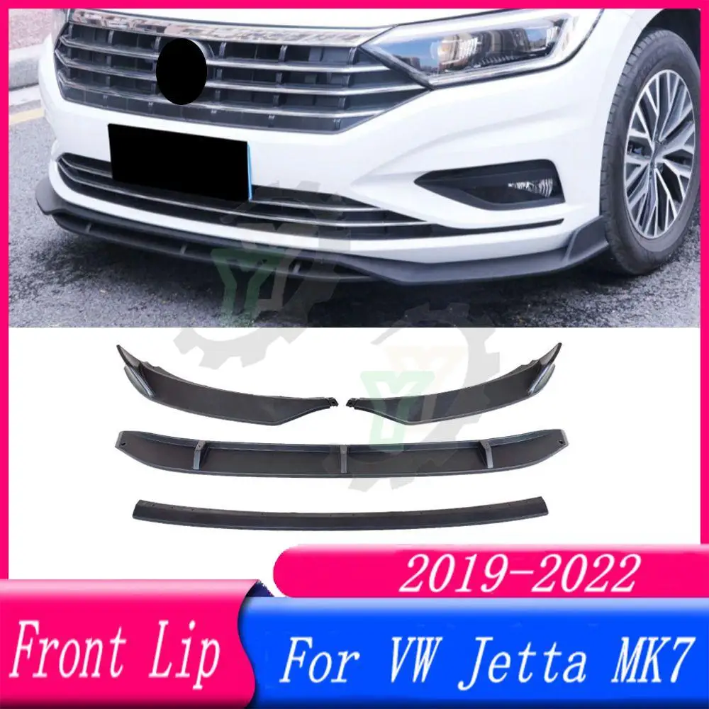 

4PCS Car Front Bumper Lip Spoiler Splitter Diffuser Detachable Body Kit Cover Guard For VW For Jetta MK7 2019 2020 2021 2022