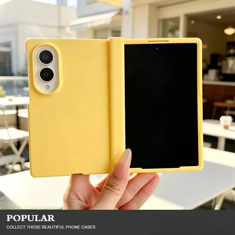 Fashionable Macaron Color Folding Phone Case for Samsung Galaxy Z Fold 8 Ultra 7 6 Hinge Central Axis Protective Anti-drop Case
