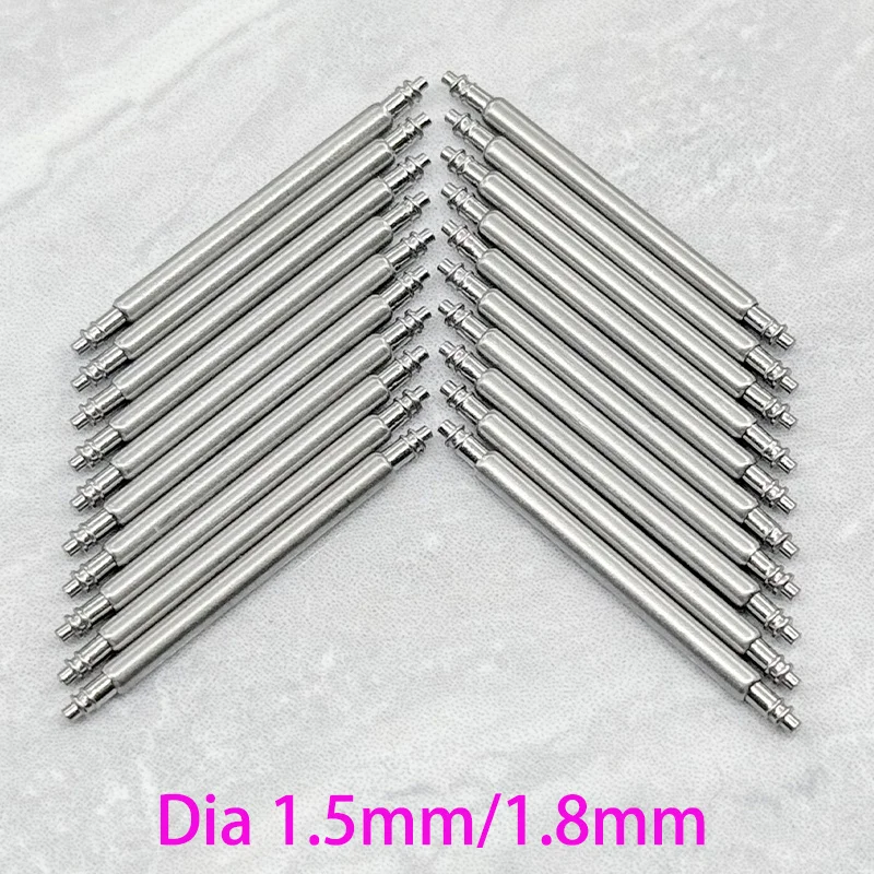 10PCS Dia 1.5mm Dia 1.8mm Spring bars Strap link Pins fit For 16mm 18mm 19mm 20mm 21mm 22mm 24mm 26mm Watchband Strap Links Bars