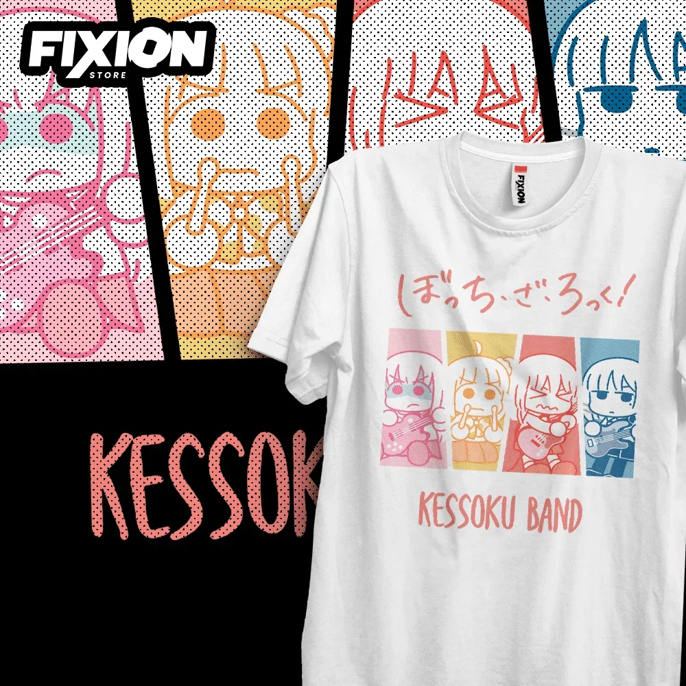 Manga T-shirt Bocchi The Rock – Kessoku Band Ending (blanca) Anime Tee