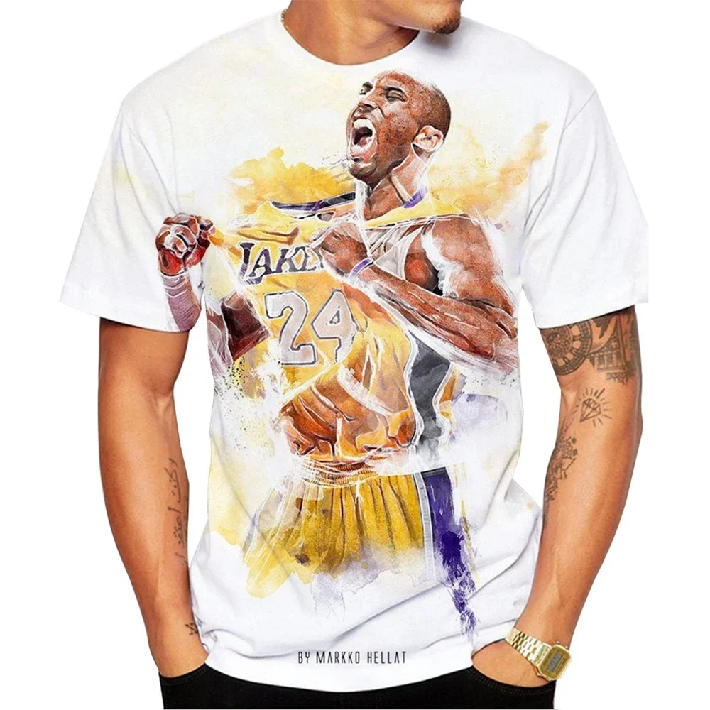 Summer fashion hot selling commemorative Kobe Bryant printed casual fashion short sleeved shirt men clothing  graphic t shirts