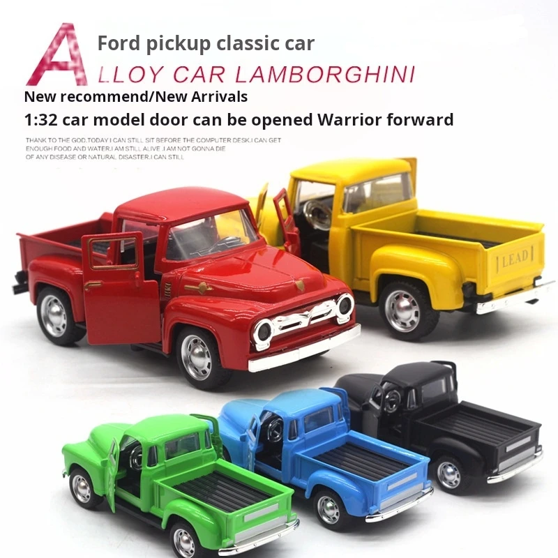 

1:32 Alloy Car Model Vintage Truck For Christmas Home Office Desktop Decoration Children Gift Decorations Template Car Models