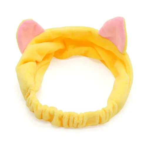 Cat Ears Coral Fleece Head Bands Spa Headband For Washing Face Makeup Headband Bow Tie Hair Band Microfiber Women Headbands