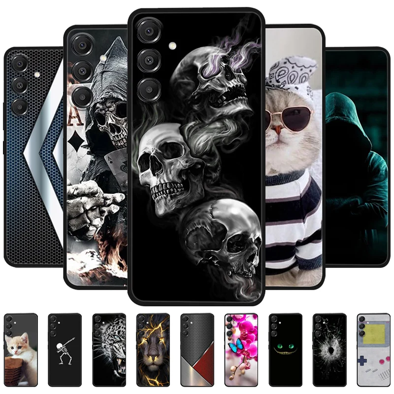 For Samsung Galaxy F15 M15 5G Cases Soft Silicone Back Cover Black Bumper TPU For Samsung A35 A55 Funda Phone Case F M 15 Coque