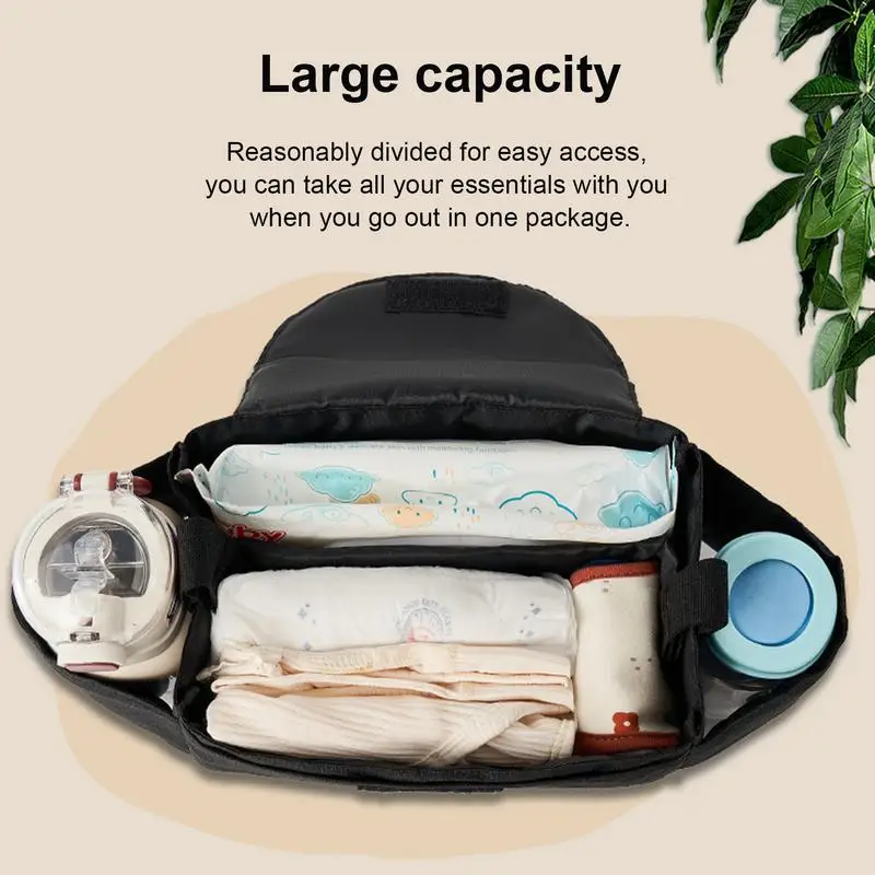 Portable Baby Stroller Organizer With Cup Holder Detachable Stroller Caddy Bag Fit Any Stroller