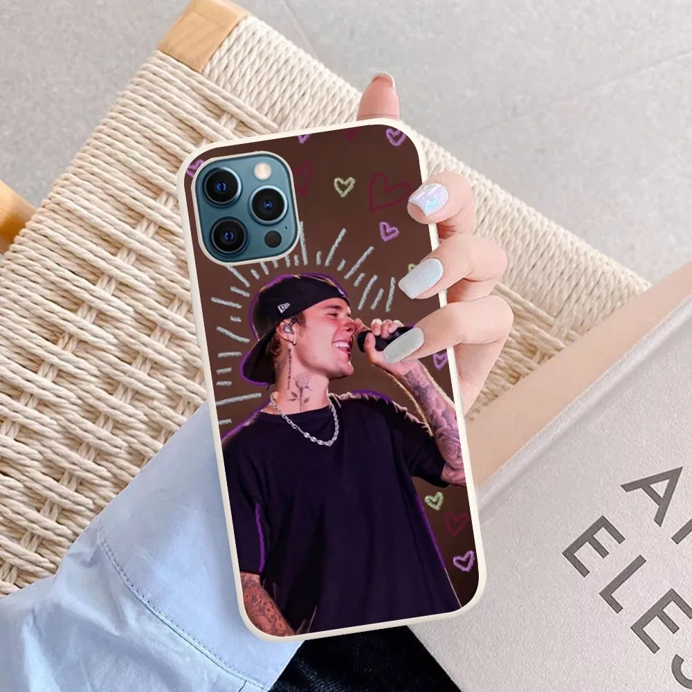 Fashion J-Justin B-Bieber Phone Case Soft Solid Color For Iphone 14 11 12 13 Mini Pro Max 7 8 Plus 6 6s X Xs Max Xr