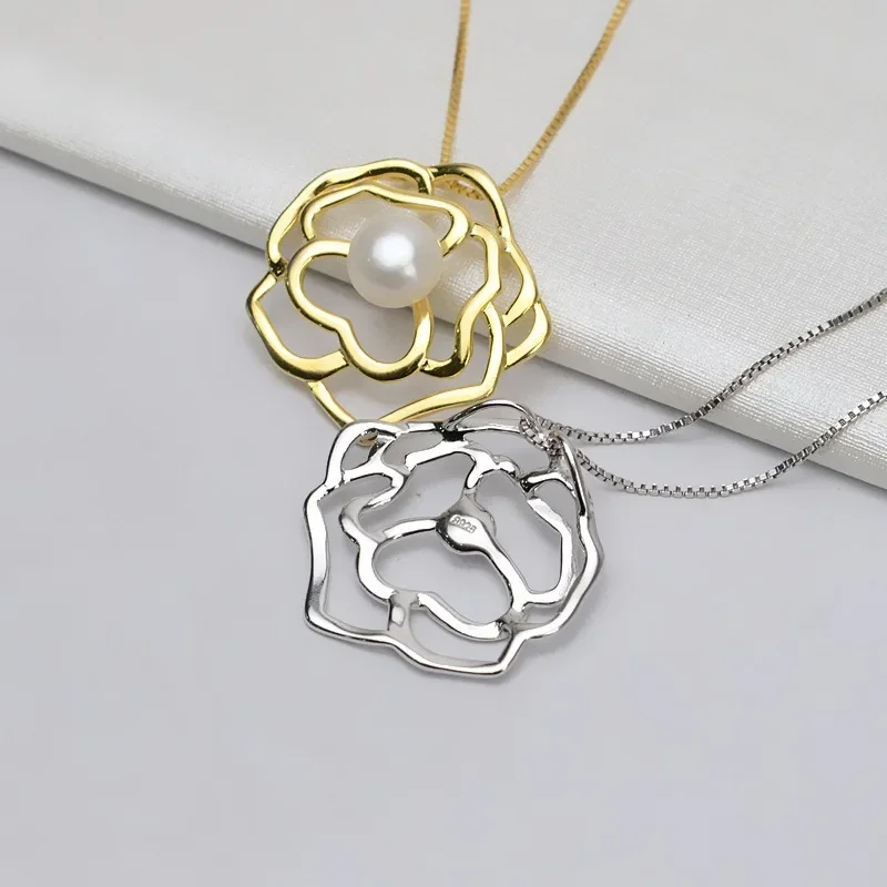 Trust davis echte 925 Sterling Silber Persönlichkeit Mode süße Blume Charme Anhänger handgemachte DIY Accessoires Schmuck dz1677