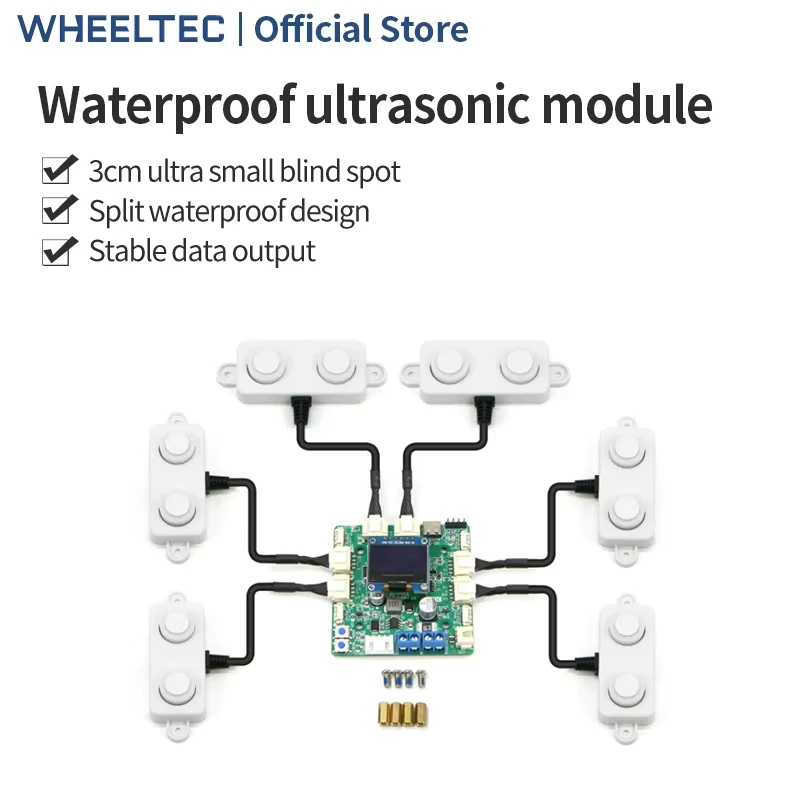 

Waterproof ultrasonic module, high-precision distance measurement and obstacle avoidance sensor, robot intelligent car, automati