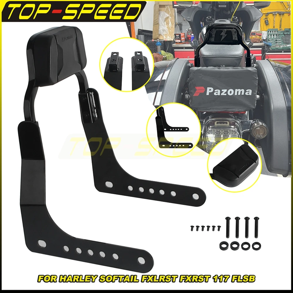 

Club Style Motorcycle Support Backrests Mini Sports Sissy Bar Kit For Harley Softail Low Rider FXLRST 117 20-25 Sport Glide FLSB