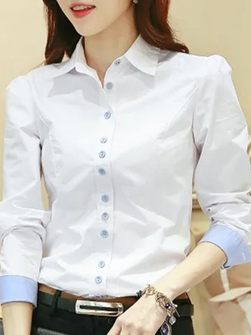 Csa de manga larga para mujer, ropa de trabajo Formal profesional, moda para ir al trabajo, lunares, poliéster fino, noved...