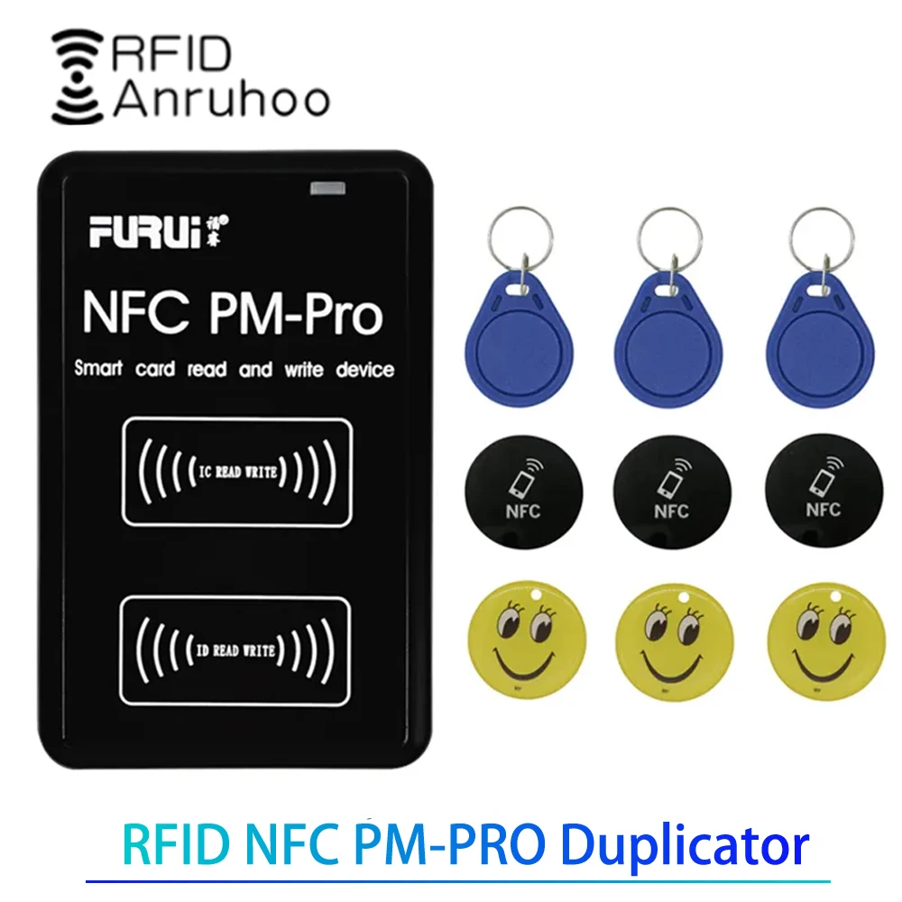 New NFC Pro RFID Smart Chip Copier IC/ID Key Reader 125Khz T5577 Badge Card Writer 13.56Mhz CUID Token Decoding Clone Duplicator