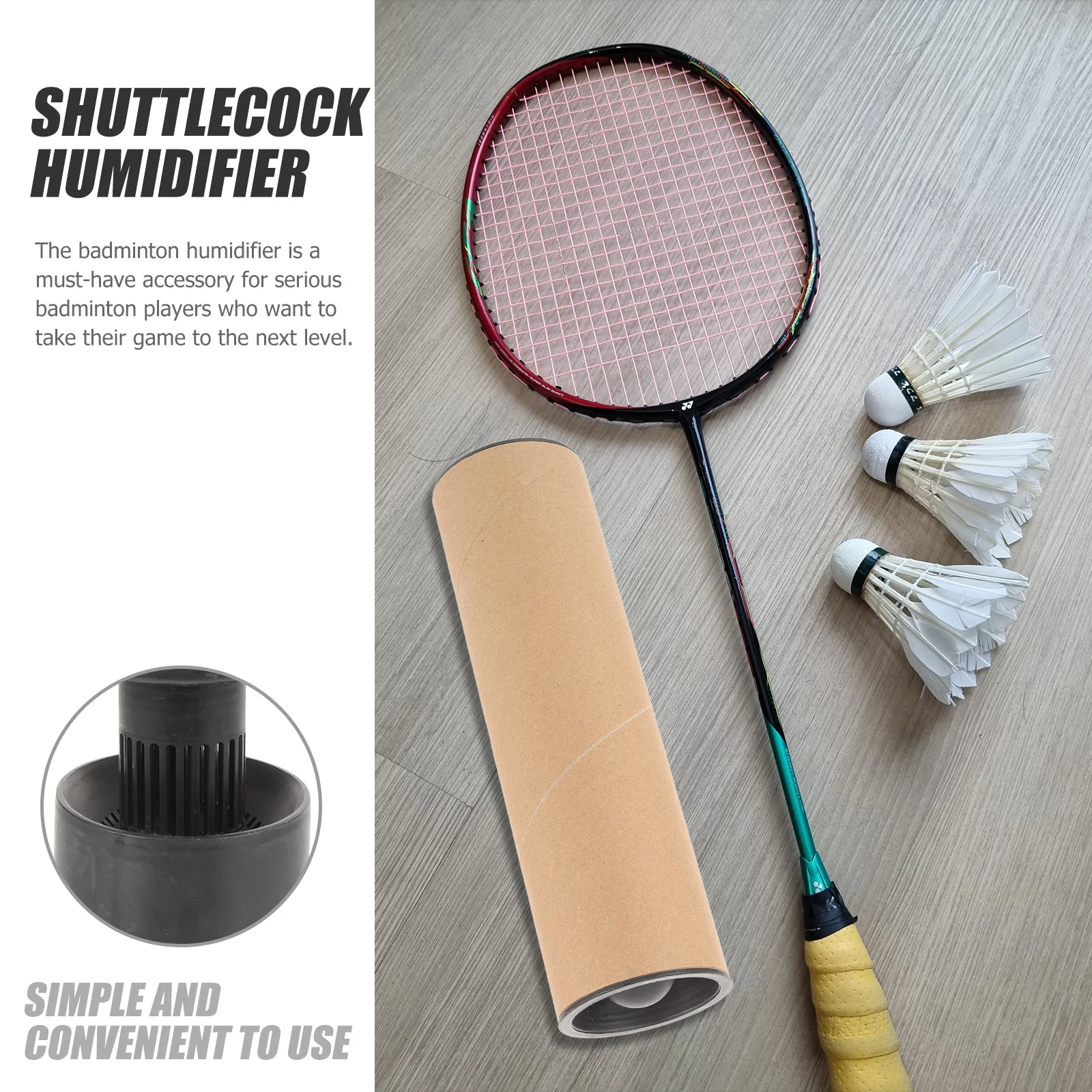 Mehrzweck-Federball-Luftbefeuchter, tragbar, professionell, Badminton-Räucher, Federball-Zubehör, Befeuchtungswerkzeug für Spieler