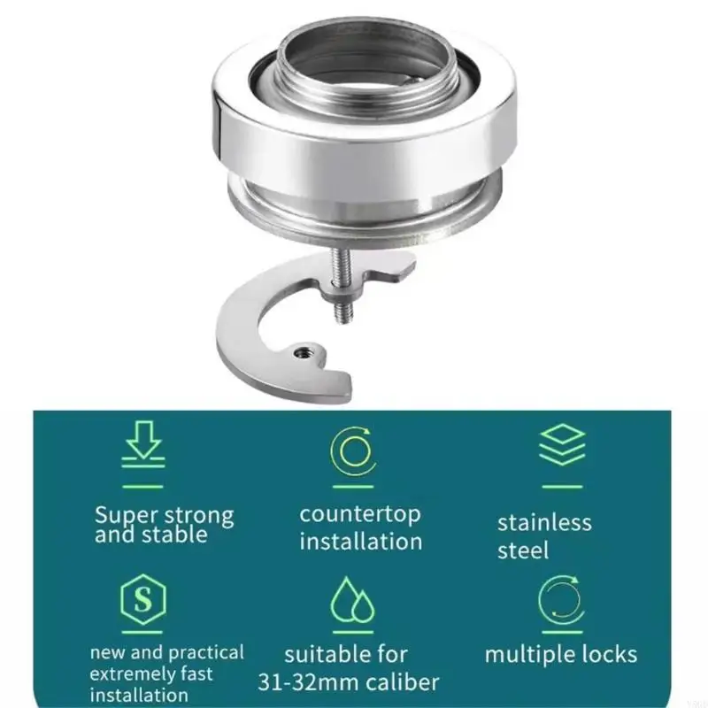 Y5GD Time Save Edelstahl -Wasserhahnmontage Frees Faucet Initiation Schnelle Installation Wasserhahnbasis einfache