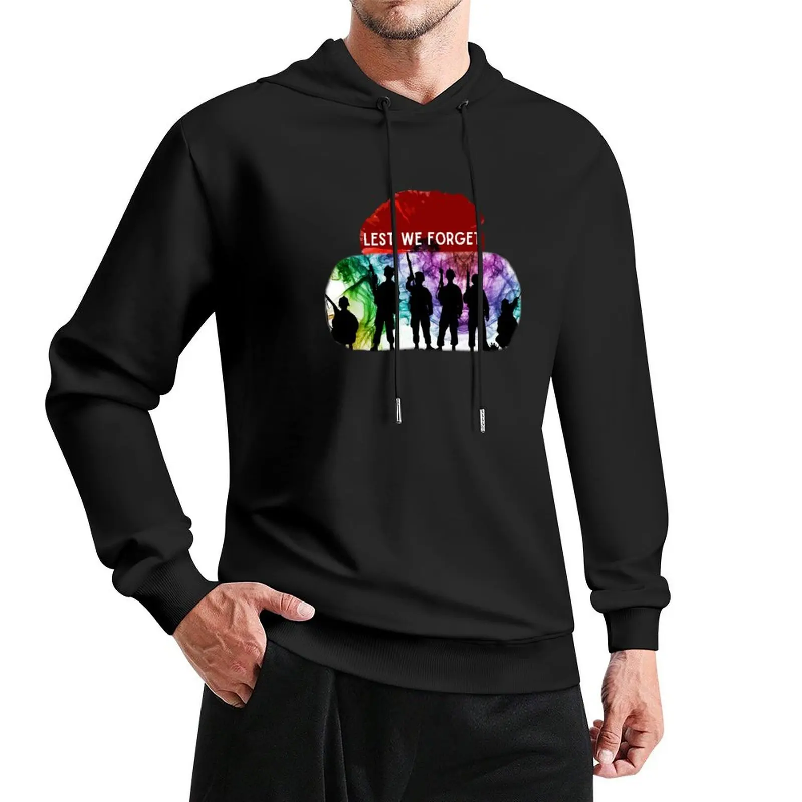 

Lest We Forget - Support Our Armed Forces Pullover Hoodie clothes for men men's winter sweater new in hoodies & sweatshirts