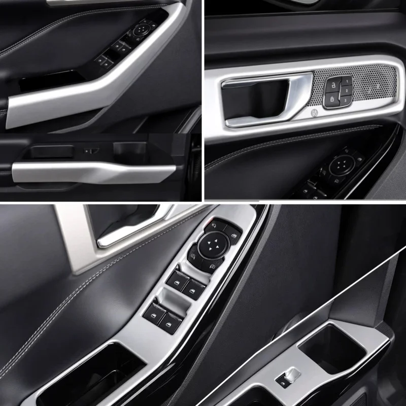 For Ford Explorer 2020-2022 Automotive Interior Trim Strip Inner Side Car Door Handle Pull Bowl Cover Trim Inner Handle Frame