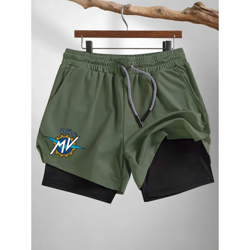 Pantalones cortos Augusta Mv Agusta para hombre, pantalones cortos deportivos para fitness, pantalones cortos ajustados informales para entrenamiento en la playa, estilo diario