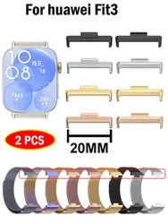 20MM Watch Strap Connector Adapters For Huawei watch Fit 3 Replacement Metal Connector Correa Huawei Fit 3 Bracelet Accessories