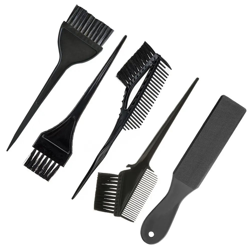 1 Set 5pcs Hair Dyeing Tool Hair Dyeing Plate Hair Dyeing Hair Dyeing Supplies for Salon Barber (Black)