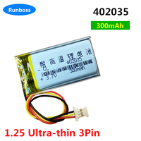 402035 300mAh 502035 3.7V 350mAh LiPolymer Battery for DVR Video Registrator 70mai smart dash cam 1s midrive D06,Xiaomi M300 DVR