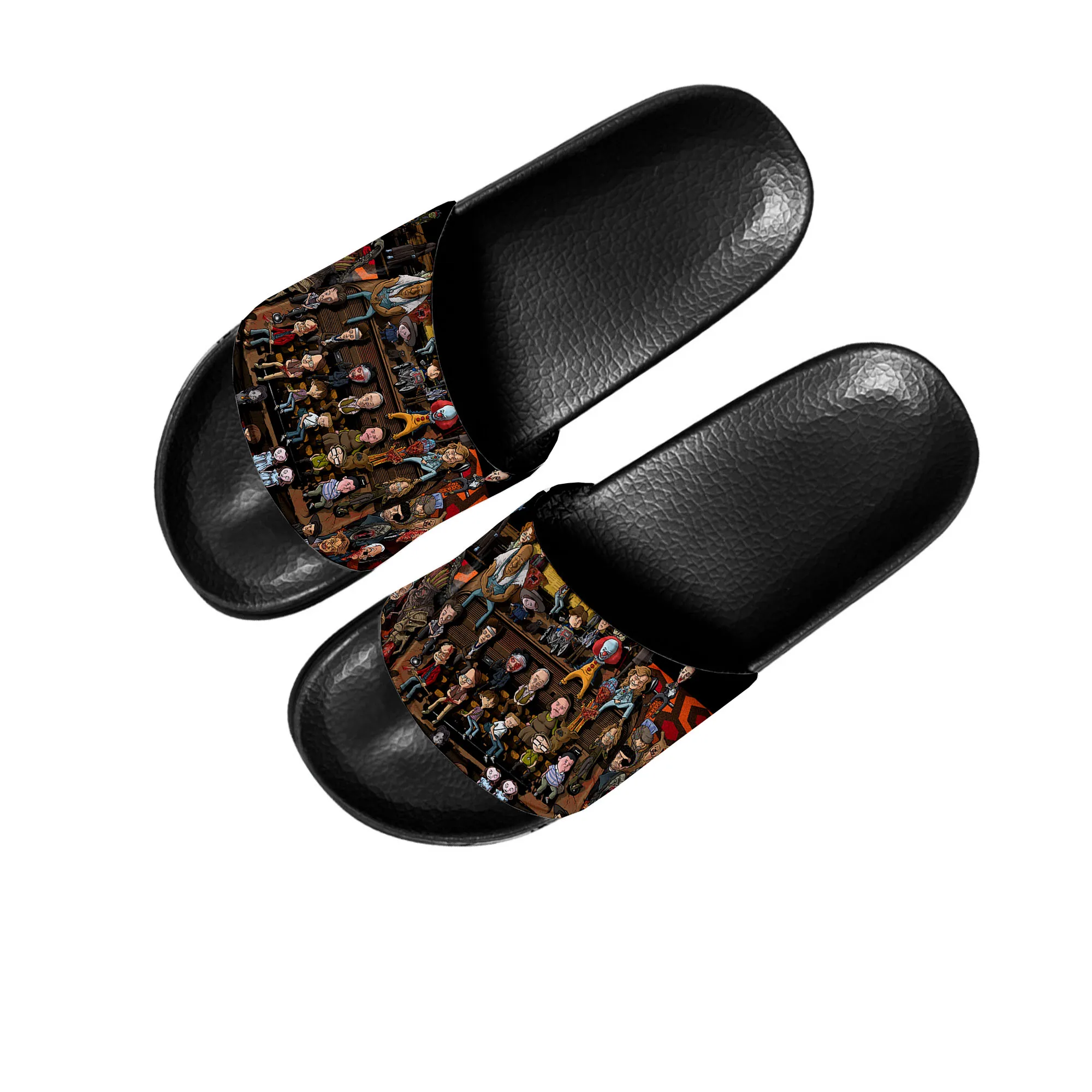 

Hot Horror Movie Character Collection Slippers Home Water Shoes Men Women Teenagers Children Pool Sandals Custom Summer Slipper