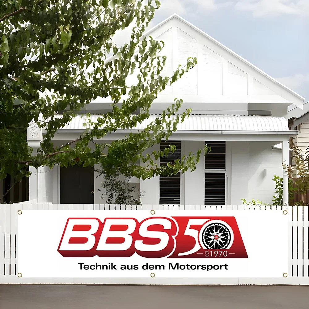 45X180cm BBS Auto Parts Banner Flag Polyester Printed Garage or Outdoor Decoration Tapestry