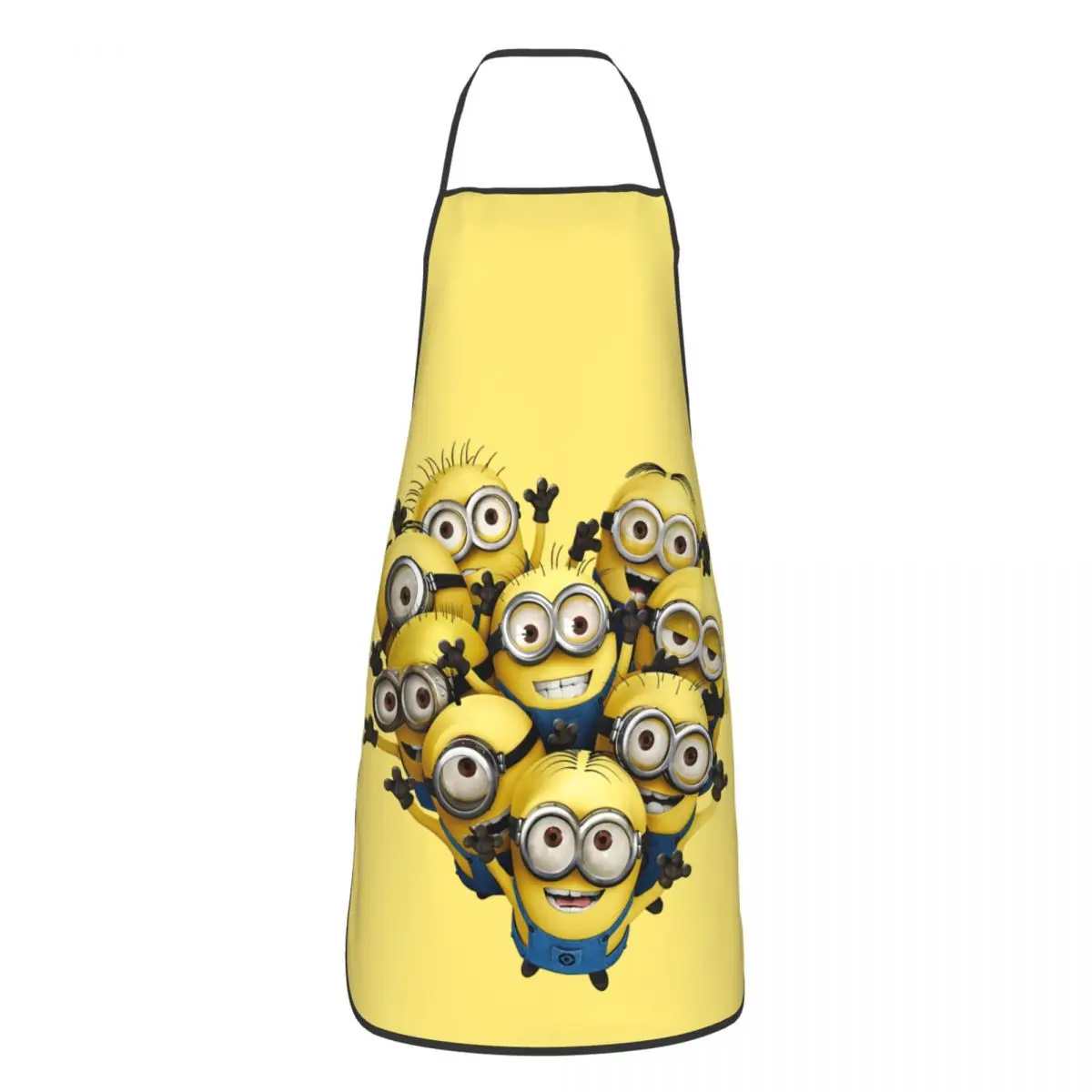 Custom Unisex Minions Cartoon Heart Kitchen Chef Cooking Baking Apron Women Men Tablier Cuisine for Painting