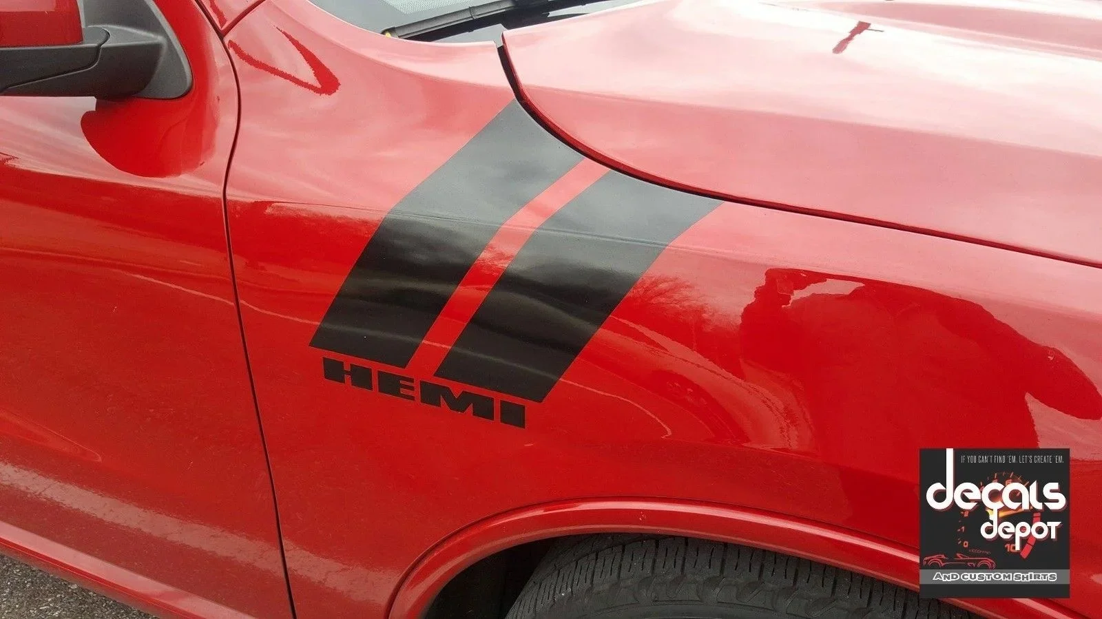 

For x2 Universal HASH STRIPES Fits Ram 1500 5.7L Mopar HellCat Challenger Charger